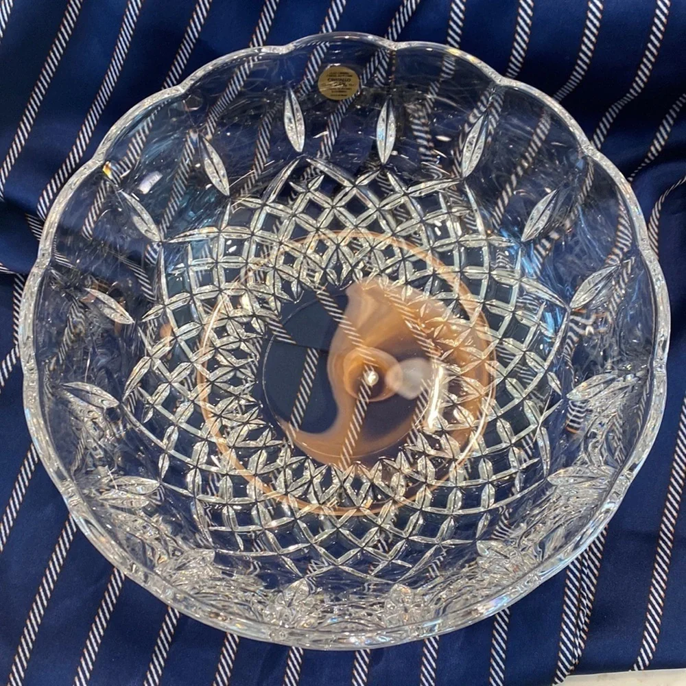Italian Crystal Bowls - one large and two (2) small Royal Crystal Rock